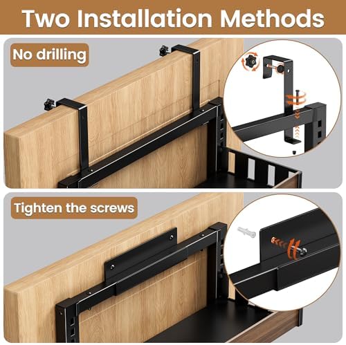 8 Tier Over The Door Pantry Organizer, 2 IN 1 Wall Mount or Hanging Spice Rack Seasoning Shelves with Adjustable Basket, Back of Door Organizer and Storage for Kitchen Cabinet and Room Closet - Image 5